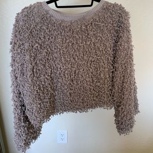 Fuzzy crop sweater - never worn
